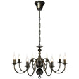 Vidaxl lysekrone black metal 8 x E14 lamper