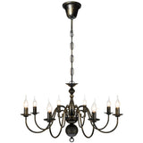Vidaxl lysekrone black metal 8 x E14 lamper