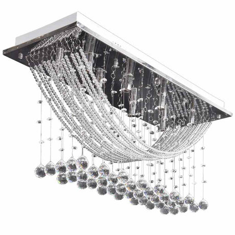 Vidaxl loftslampe med glitrende glas krystalperler 8xg9 29 cm