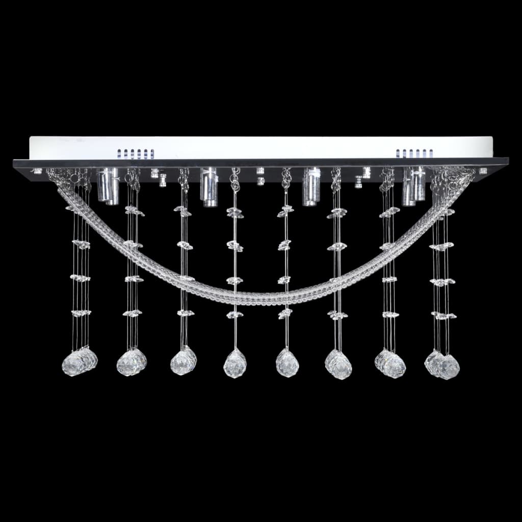 Vidaxl loftslampe med glitrende glas krystalperler 8xg9 29 cm