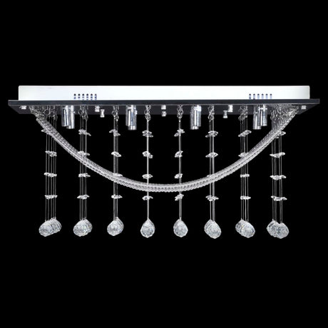 Vidaxl loftslampe med glitrende glas krystalperler 8xg9 29 cm