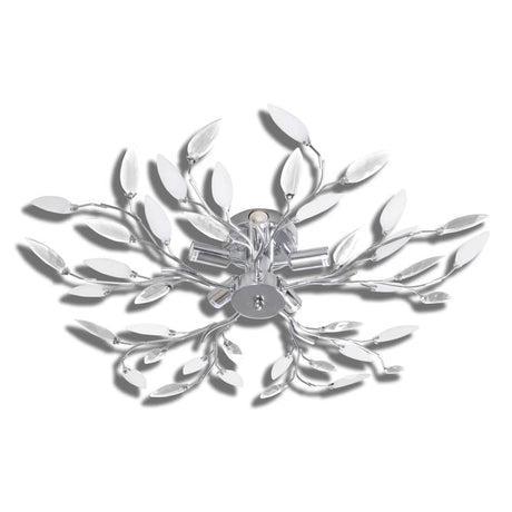 Vidaxl loftslampe med krystalblade af akryl 5xe14 hvid