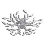 Vidaxl loftslampe med krystalblade af akryl 5xe14 hvid