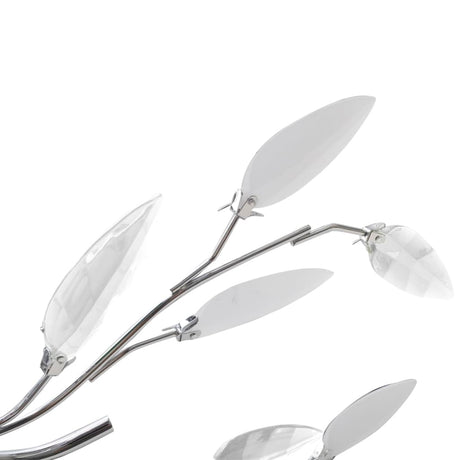 Vidaxl loftslampe med krystalblade af akryl 5xe14 hvid