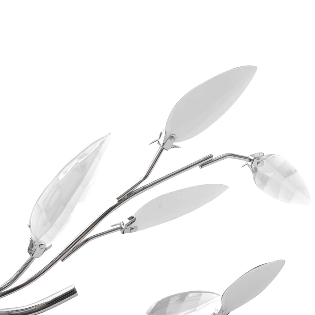 Vidaxl loftslampe med krystalblade af akryl 5xe14 hvid