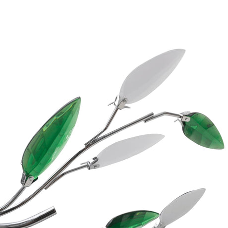 Vidaxl Lampe med krystalblade af akryl til 5x E14 White Green