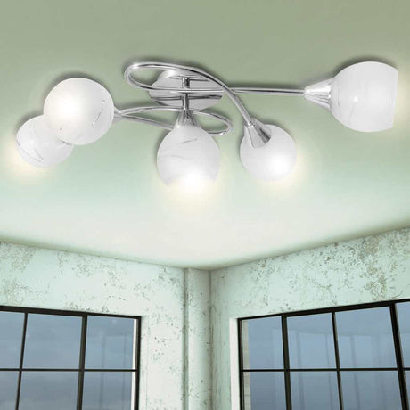 Vidaxl loftlampe med glashus til lamper