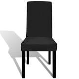 Vidaxl 6 Sted Covers Straight Stretch Black