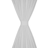 Vidaxl mikro-satin gardiner med ringe 140 x 175 cm 2 stk (creme)