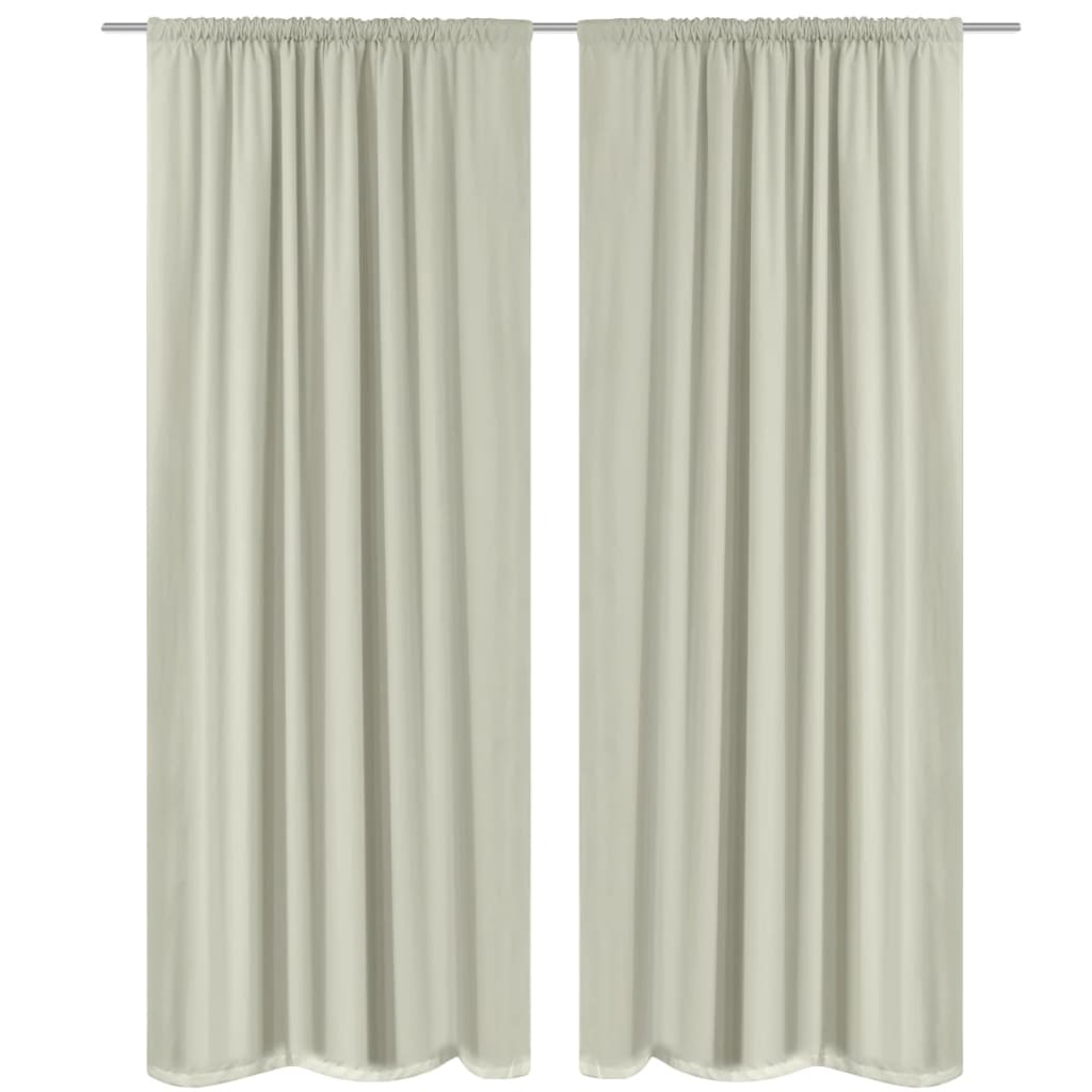 Vidaxl sorte gardiner dobbeltlag 140x245 cm creme