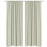 Vidaxl sorte gardiner dobbeltlag 140x245 cm creme
