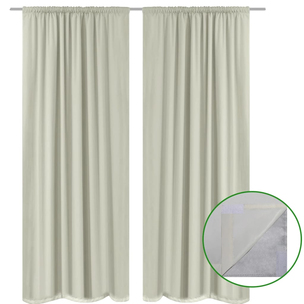 Vidaxl sorte gardiner dobbeltlag 140x245 cm creme