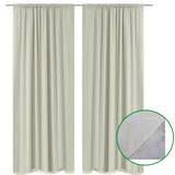 Vidaxl sorte gardiner dobbeltlag 140x245 cm creme