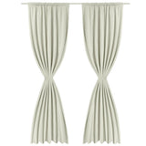 Vidaxl sorte gardiner dobbeltlag 140x245 cm creme