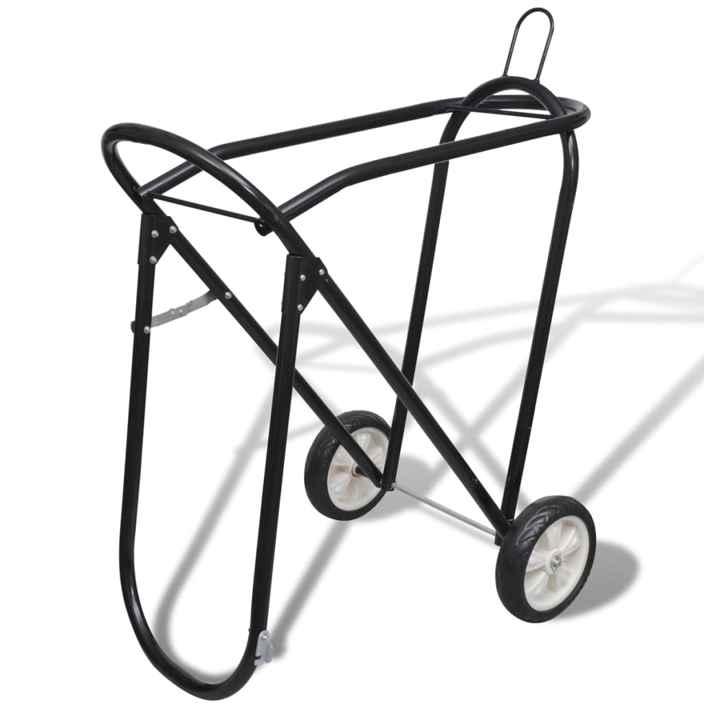 VidaXL sadelholder med folde metalhjul