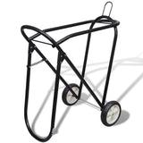 VidaXL sadelholder med folde metalhjul