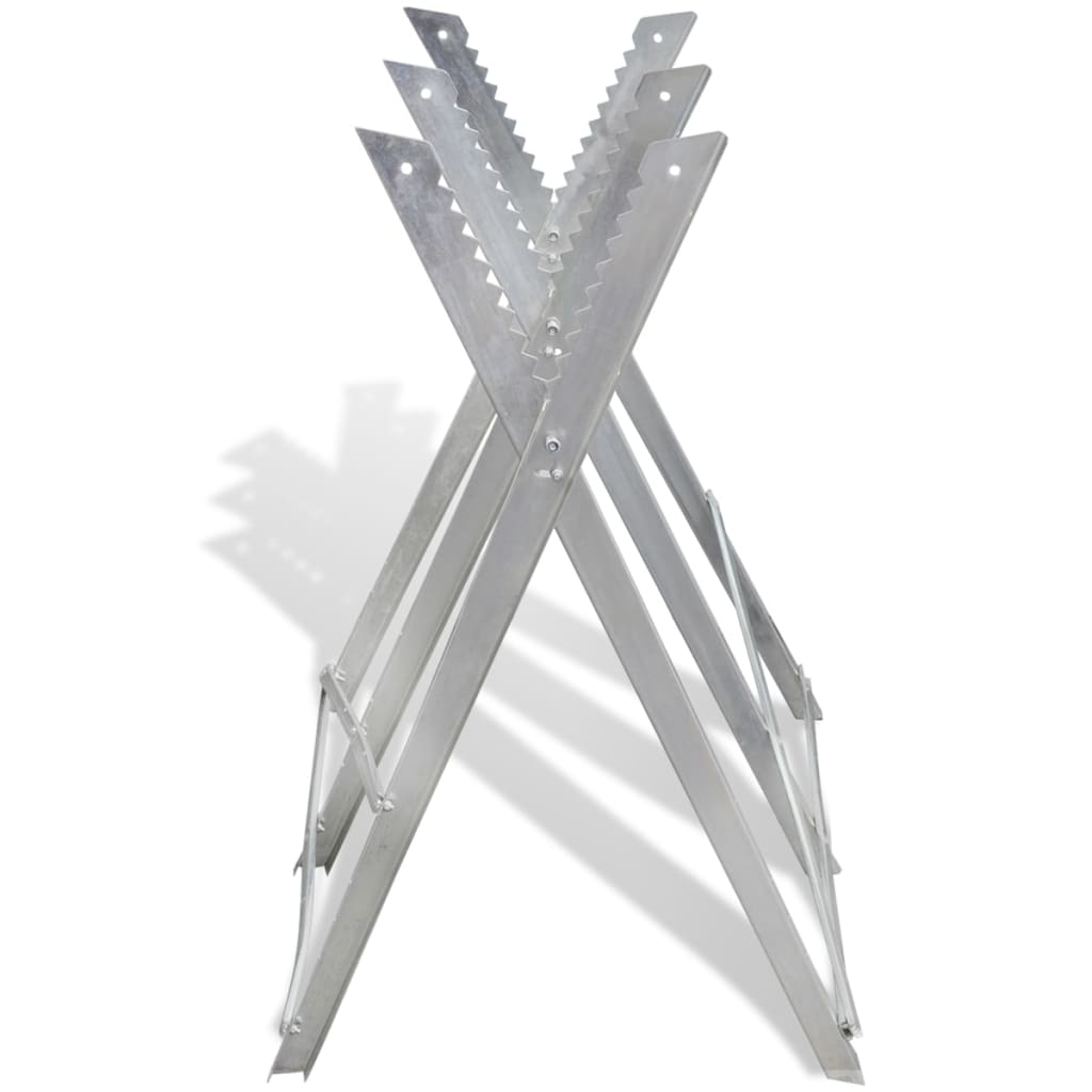 Vidaxl sammenfoldelig galvaniseret savbok