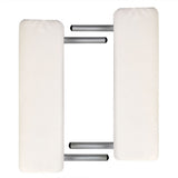 Vidaxl massagebord med 2 zoner foldning af aluminiumsramme creme hvid