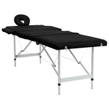 Vidaxl massagebord med 4 zoner foldning af aluminiumsramme sort