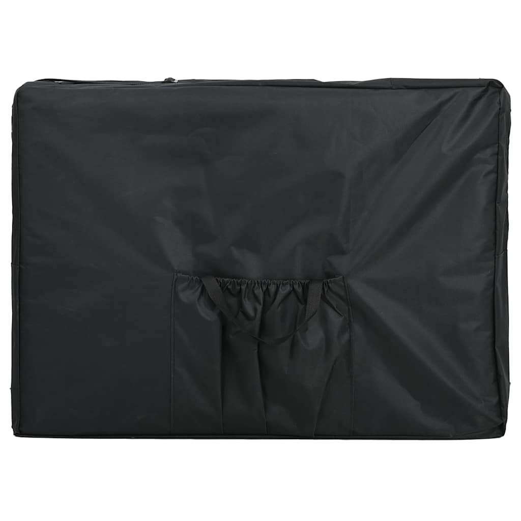 Vidaxl massagebord med 4 zoner foldning af aluminiumsramme sort