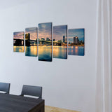 Vidaxl lærred vægtryk sæt Brooklyn Bridge River View 200 x 100 cm