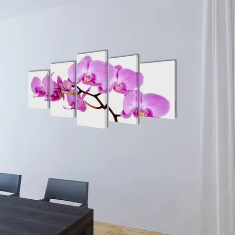 Vidaxl lærred vægtryk sæt orkidé 200 x 100 cm