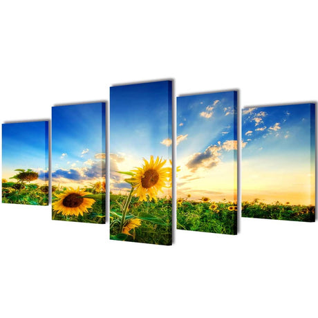 Vidaxl Canvas Wall Pressure Print Sunflower 200 x 100 cm