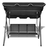 Vidaxl Swing Bench med markise sort
