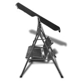 Vidaxl Swing Bench med markise sort