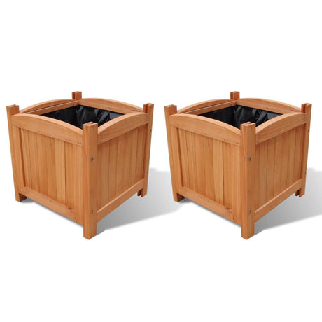 Vidaxl Plantagers hævet 2 stk 30x30x30 cm træ