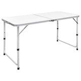 Vidaxl Camping Bordet sammenfoldelig og justerbar 120x60 cm aluminium