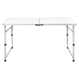 Vidaxl Camping Bordet sammenfoldelig og justerbar 120x60 cm aluminium