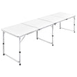 Vidaxl campingbord sammenfoldelig og justerbar 240x60 cm aluminium