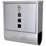 Vidaxl Letterbox rustfrit stål