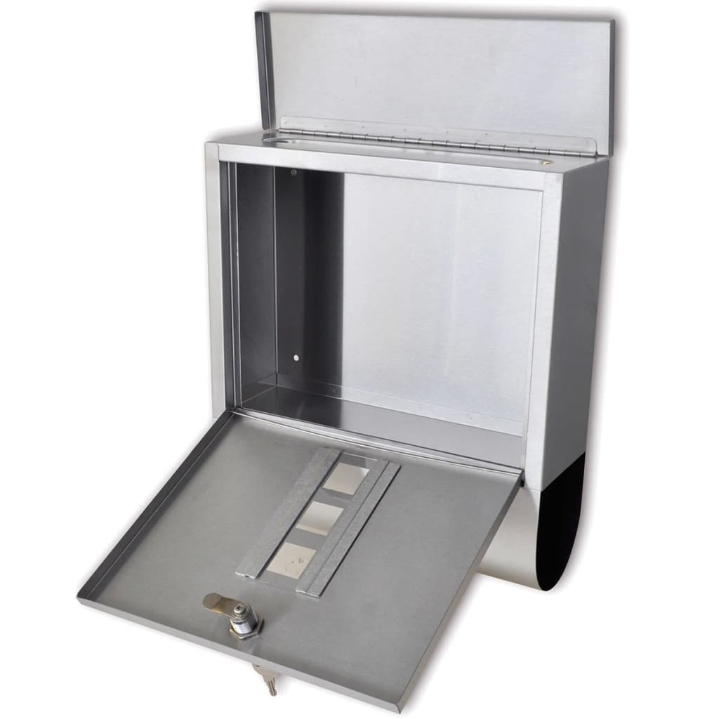 Vidaxl Letterbox rustfrit stål