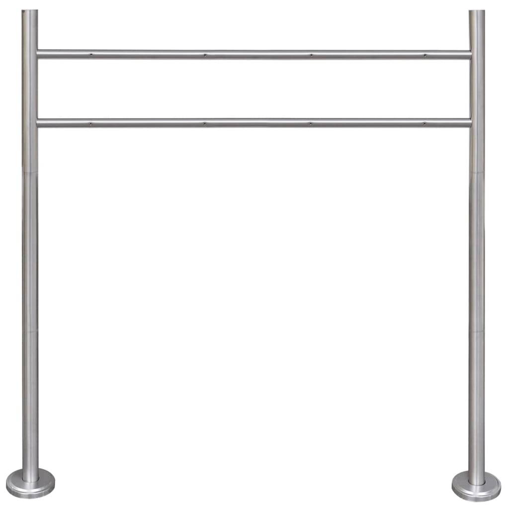 Vidaxl Letterbox Standard Double Letterbox Rustfrit stål
