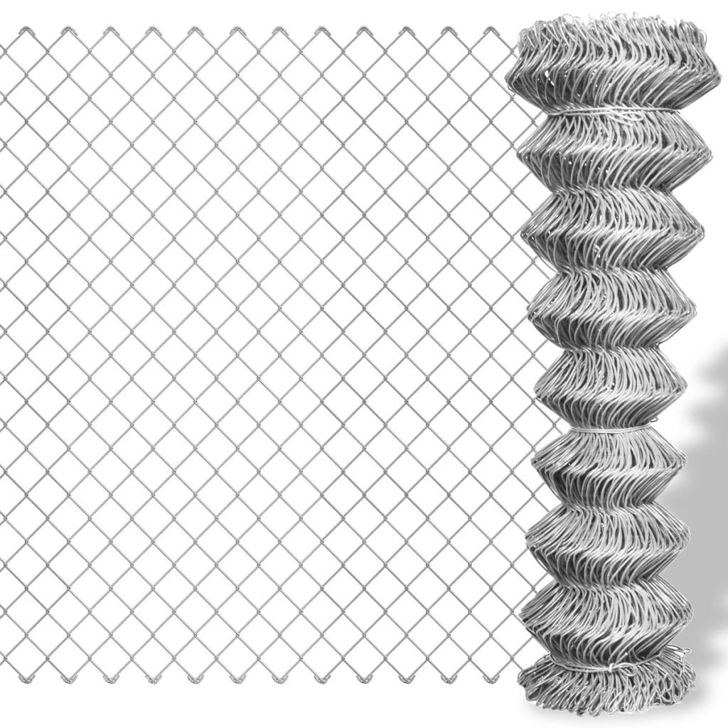 Vidaxl mesh hegn 15x1,5 m galvaniseret stål sølvfarvet