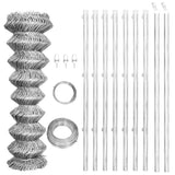 Vidaxl mesh hegn med poler 15x1,25 m galvaniseret stål sølvfarvet