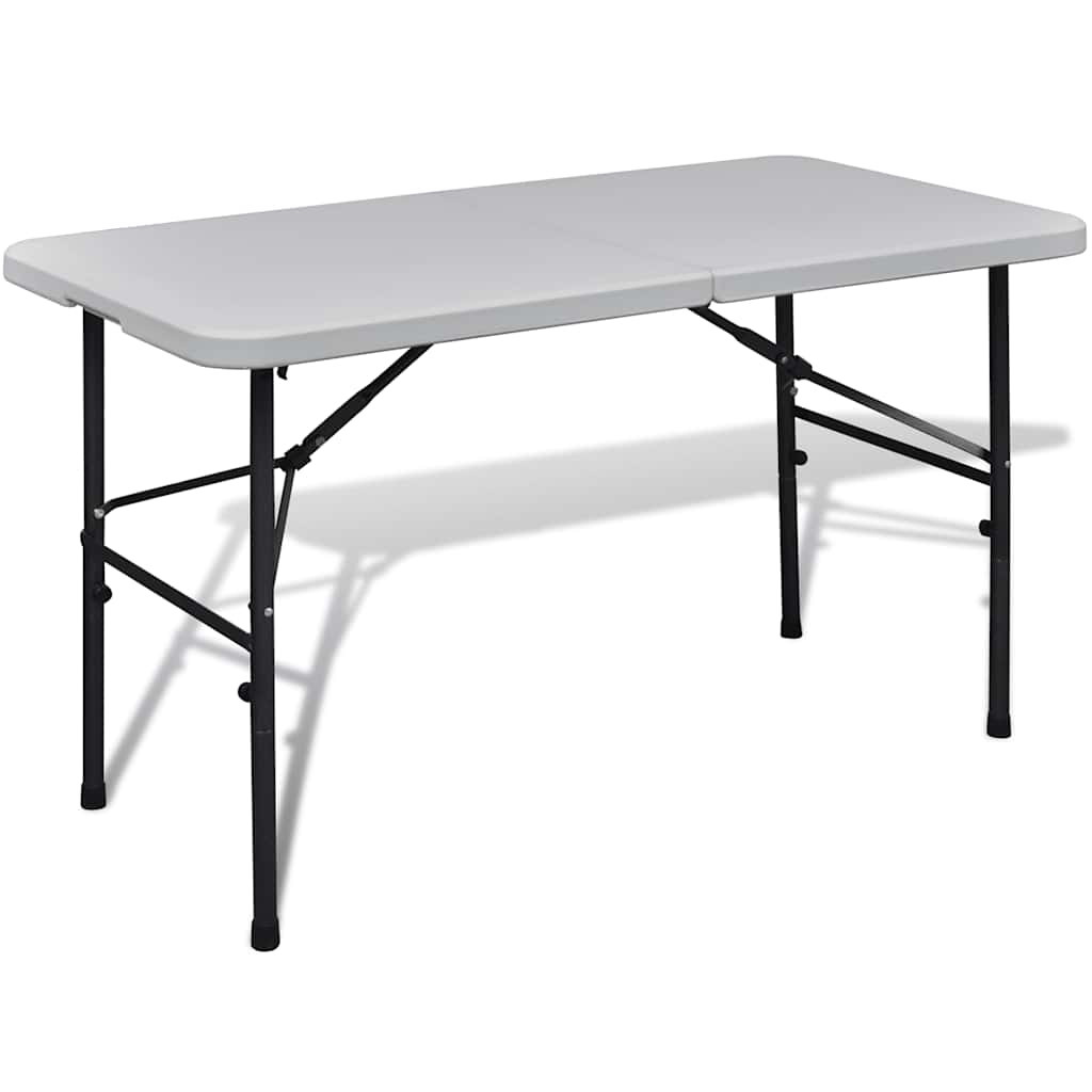 Vidaxl foldningstabel til eksterne 122 cm HDPE White