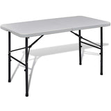 Vidaxl foldningstabel til eksterne 122 cm HDPE White