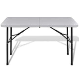 Vidaxl foldningstabel til eksterne 122 cm HDPE White