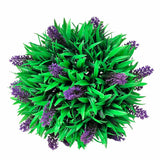 Vidaxl 2-delt kunstig Bxussen Set sfærisk med lavendel 28 cm