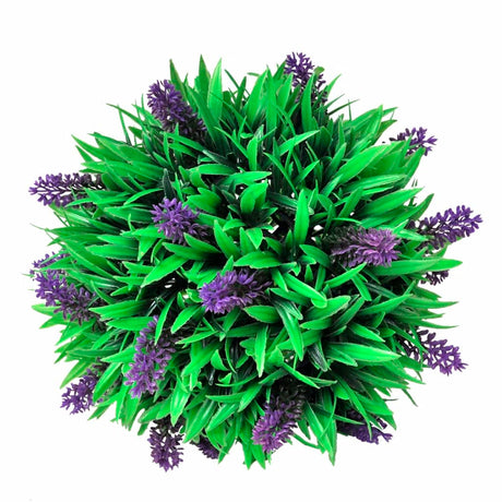 Vidaxl 2-delt kunstig Bxussen Set sfærisk med lavendel 28 cm