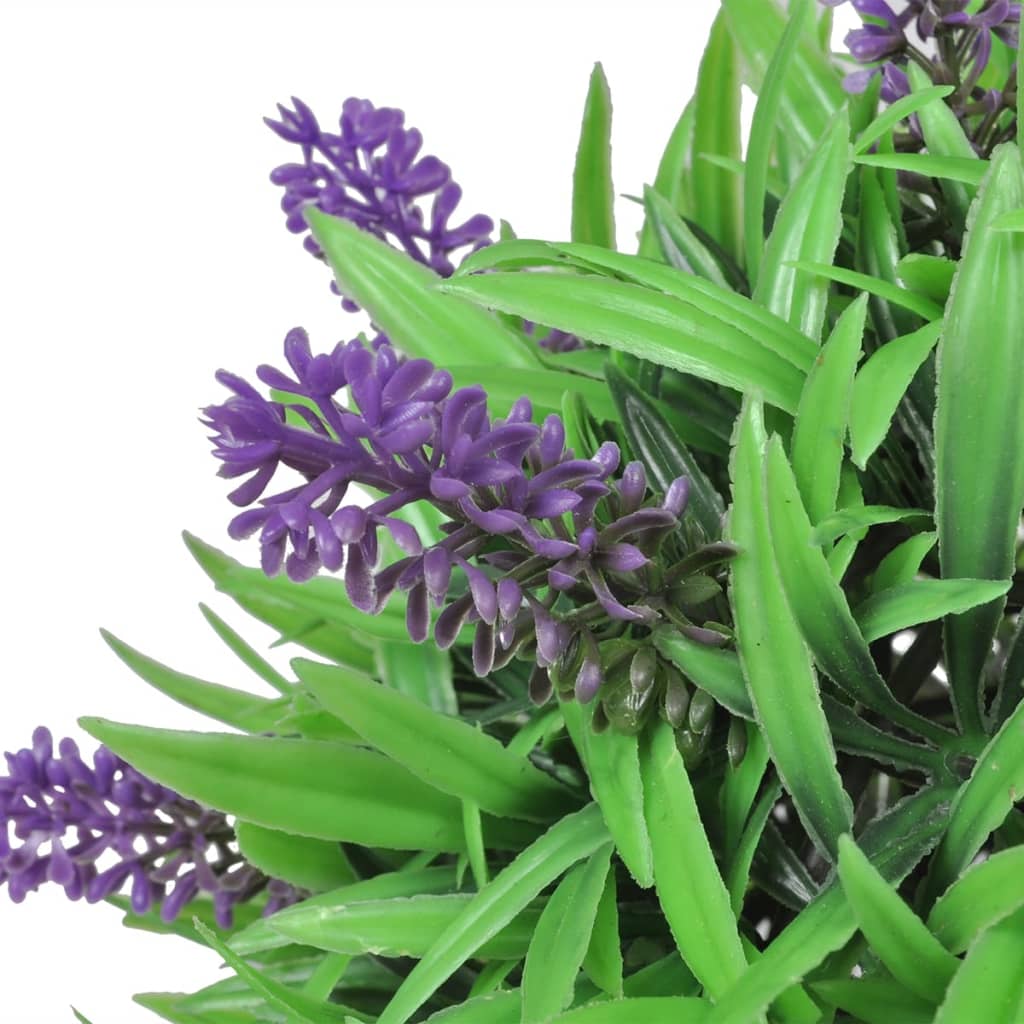 Vidaxl 2-delt kunstig Bxussen Set sfærisk med lavendel 28 cm