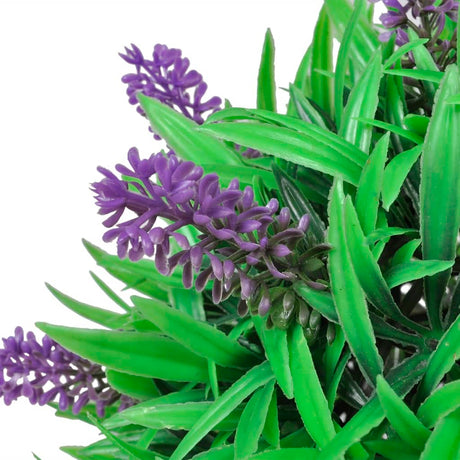 Vidaxl 2-delt kunstig Bxussen Set sfærisk med lavendel 28 cm