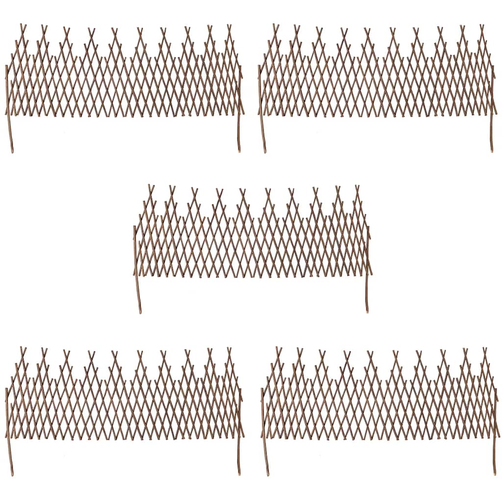 Vidaxl Willow Fence 5 PCS 170x37 cm