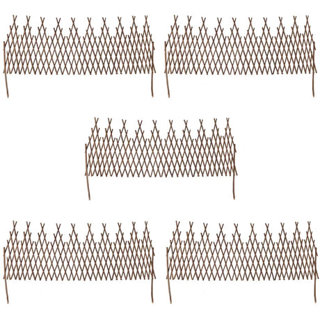 Vidaxl Willow Fence 5 PCS 170x37 cm