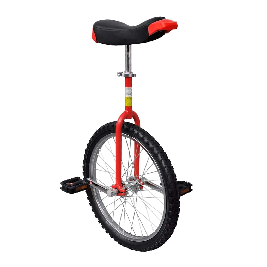 Vidaxl unicykel justerbar 20 tommer rød