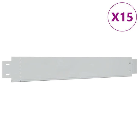 Vidaxx 15 stk græskant fleksibel 100x14 cm galvaniseret stål