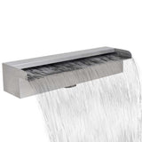 Vidaxl Swimming Pool Water falder rektangulær 45 cm rustfrit stål
